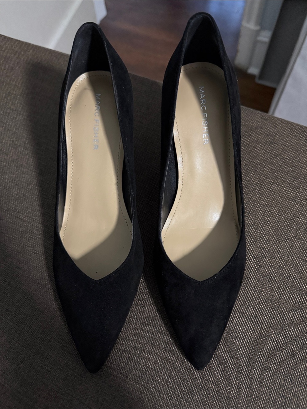 Marc Fisher Caitlin Black Suede Pump 7
